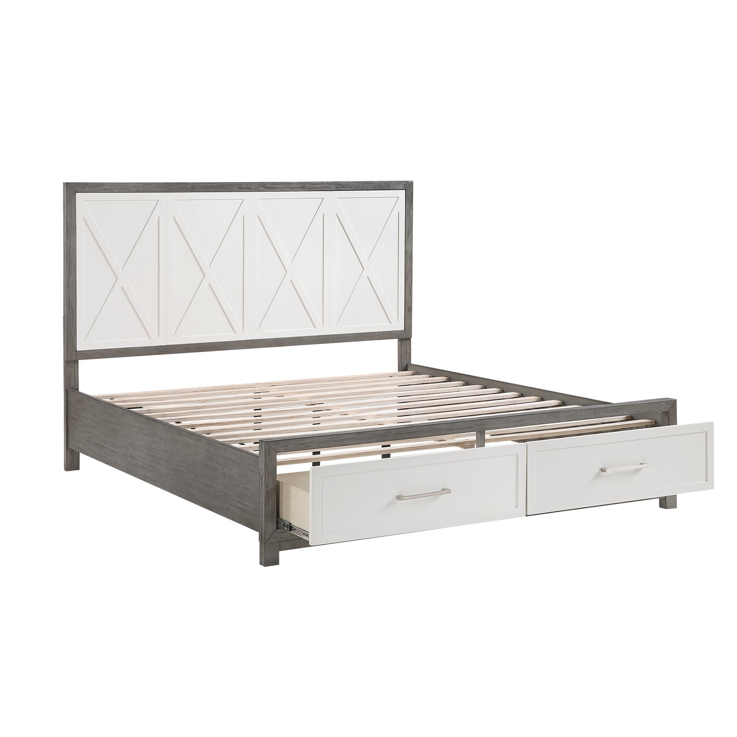 1366K-1CK* - (3) California King Platform Bed with Footboard Storage