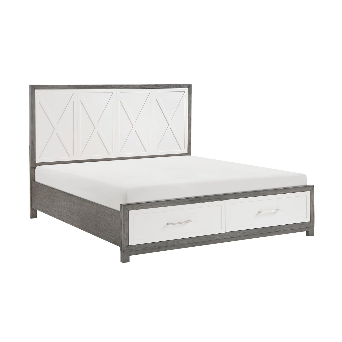 1366K-1EK* - (3) Eastern King Platform Bed with Footboard Storage