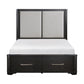 1381-1* - (3) Queen Platform Bed with Footboard Storage