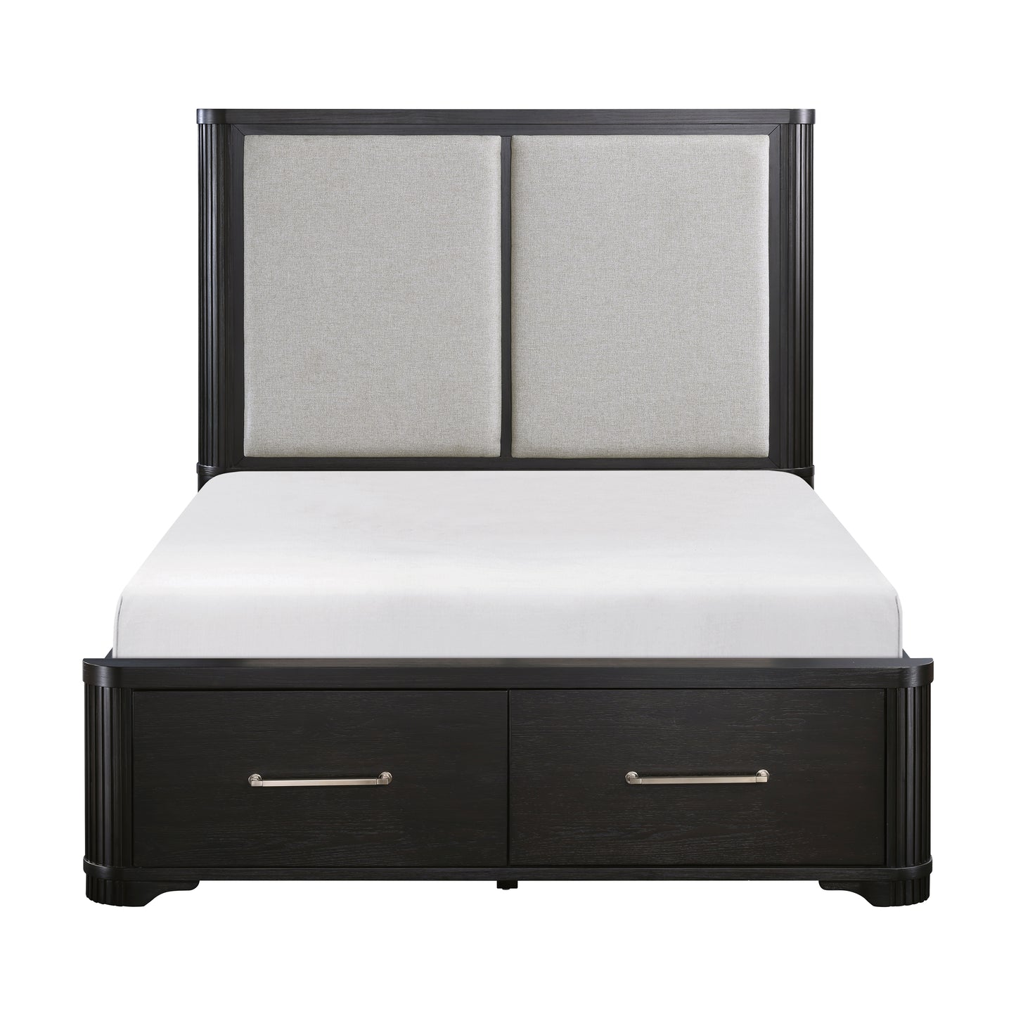 1381-1* - (3) Queen Platform Bed with Footboard Storage