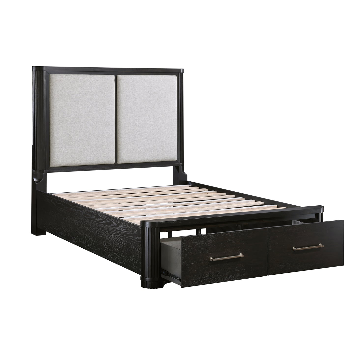 1381K-1CK* - (3) California King Platform Bed with Footboard Storage