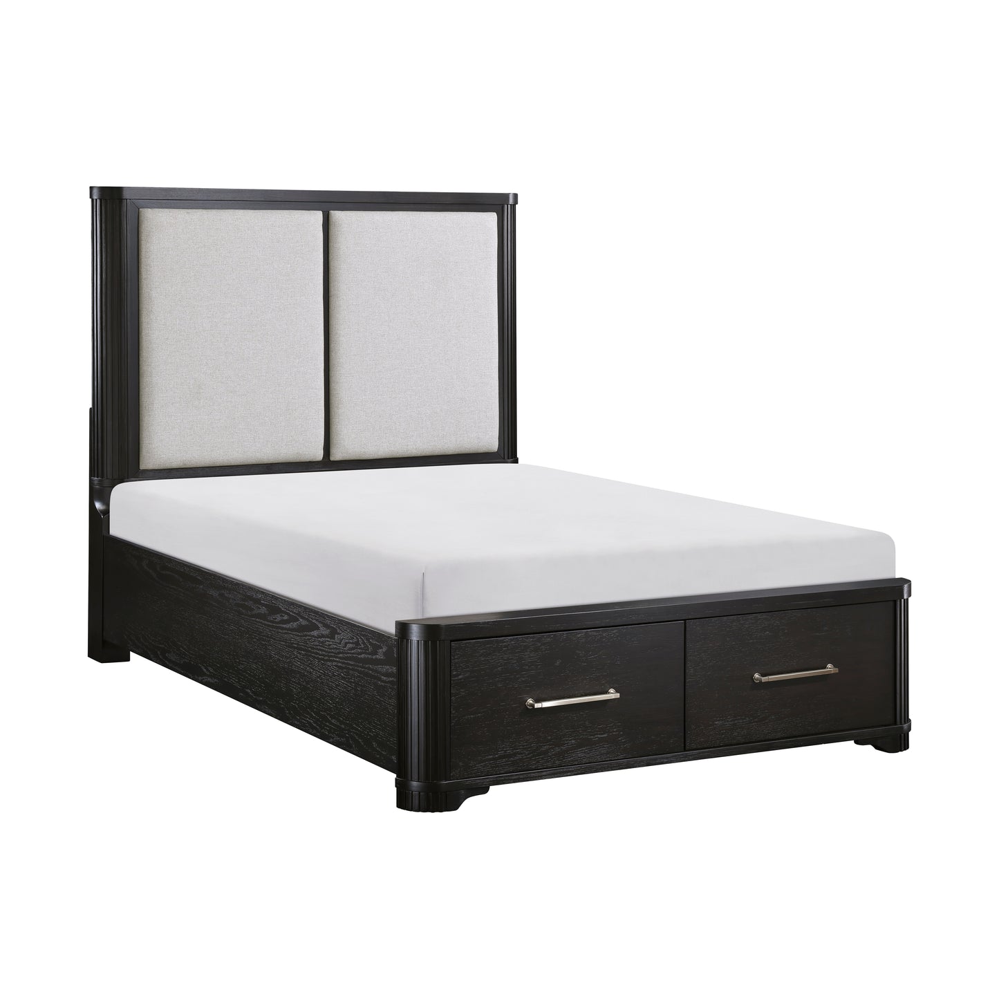 1381-1* - (3) Queen Platform Bed with Footboard Storage