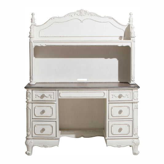 1386NW-10* - (2) Writing Desk with Hutch
