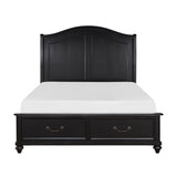 1420-1* - (3) Queen Platform Bed with Footboard Storage
