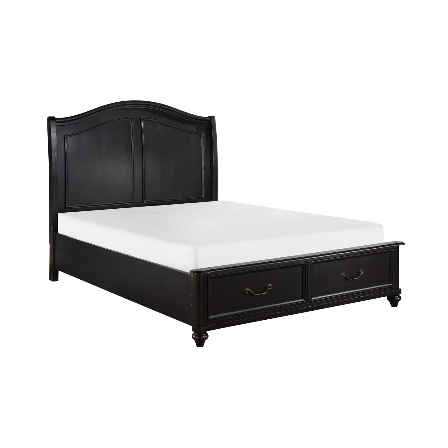 1420-1* - (3) Queen Platform Bed with Footboard Storage