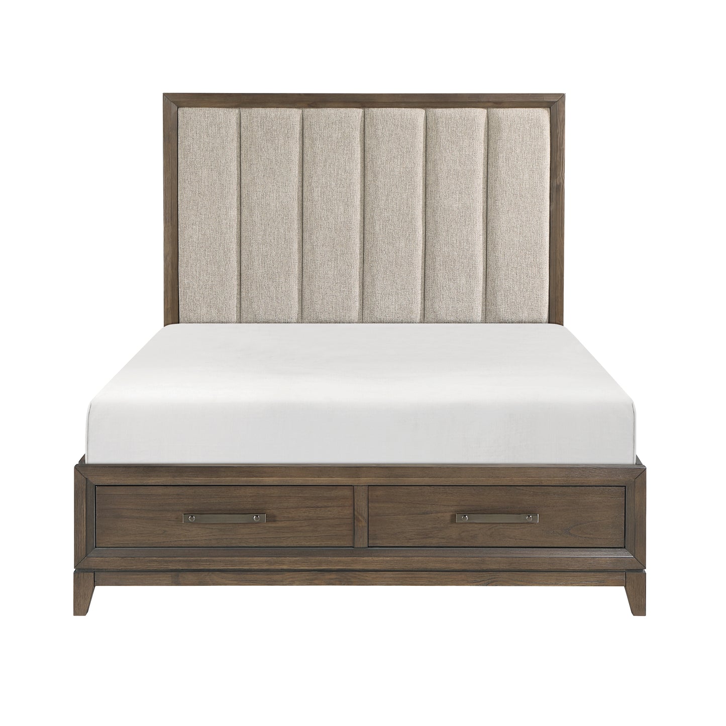1422N-1* - (3) Queen Platform Bed with Footboard Storage