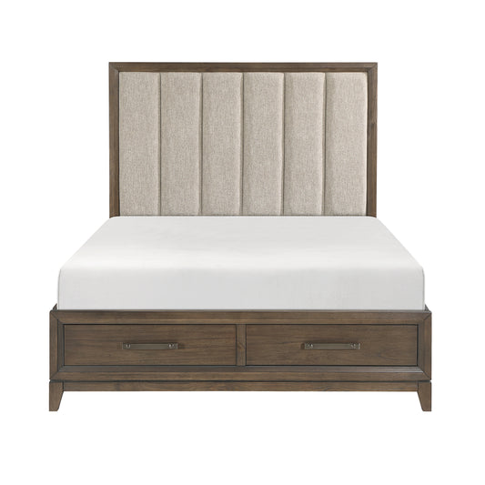1422KN-1EK* - (3) Eastern King Platform Bed with Footboard Storage