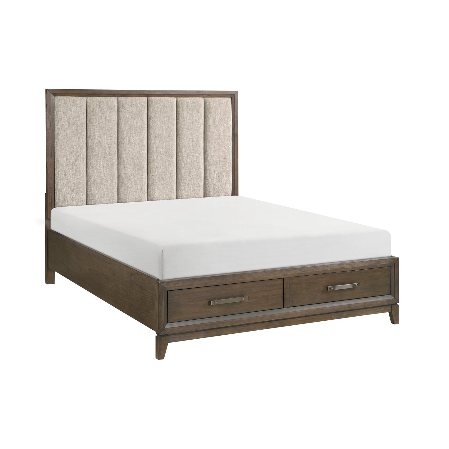 1422N-1* - (3) Queen Platform Bed with Footboard Storage