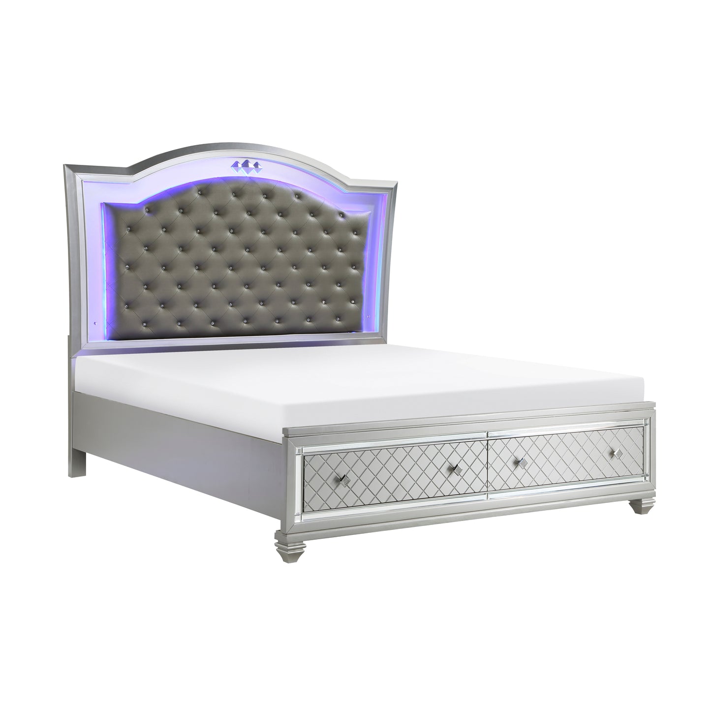 1430K-1EK* - (3) Eastern King Platform Bed with Footboard Storage