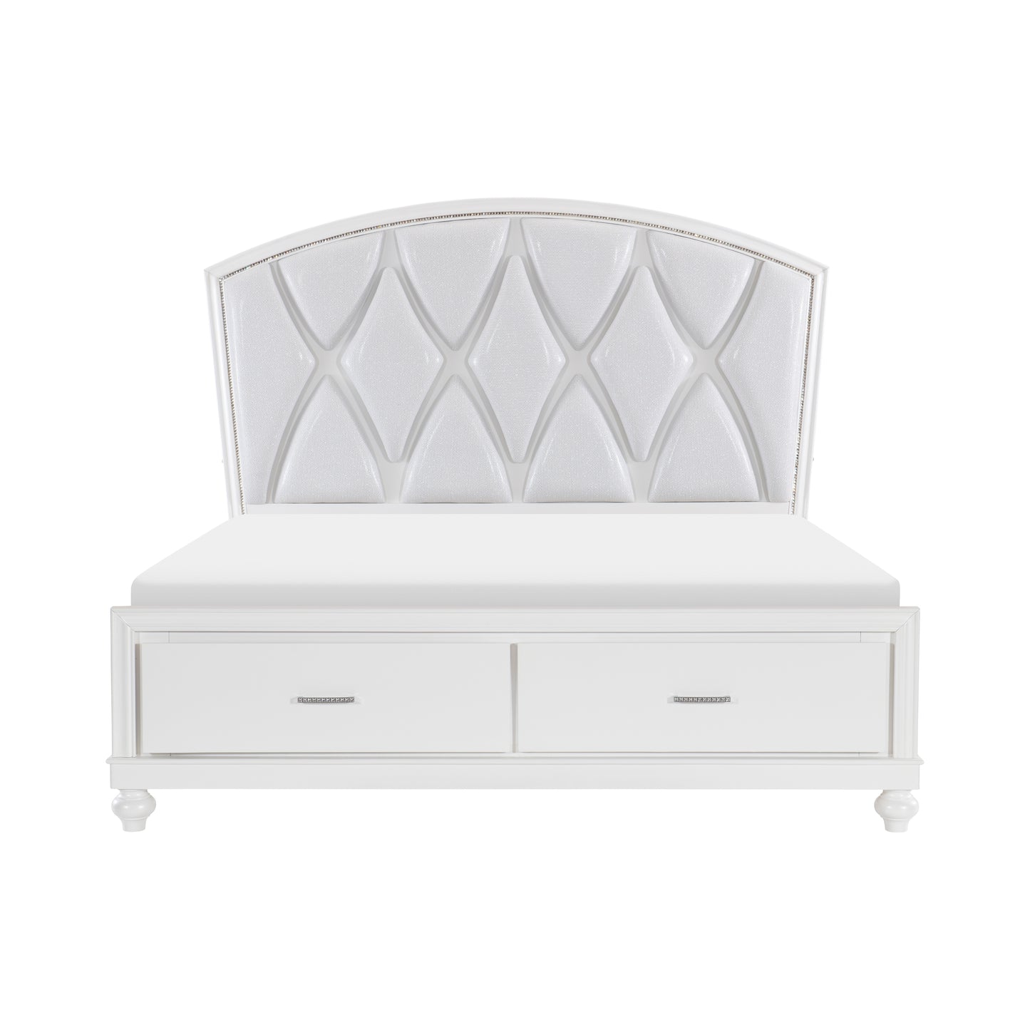 1436W-1* - (3) Queen Platform Bed with Footboard Storage