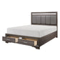 1505K-1EK* - (3) Eastern King Platform Bed with Footboard Storage