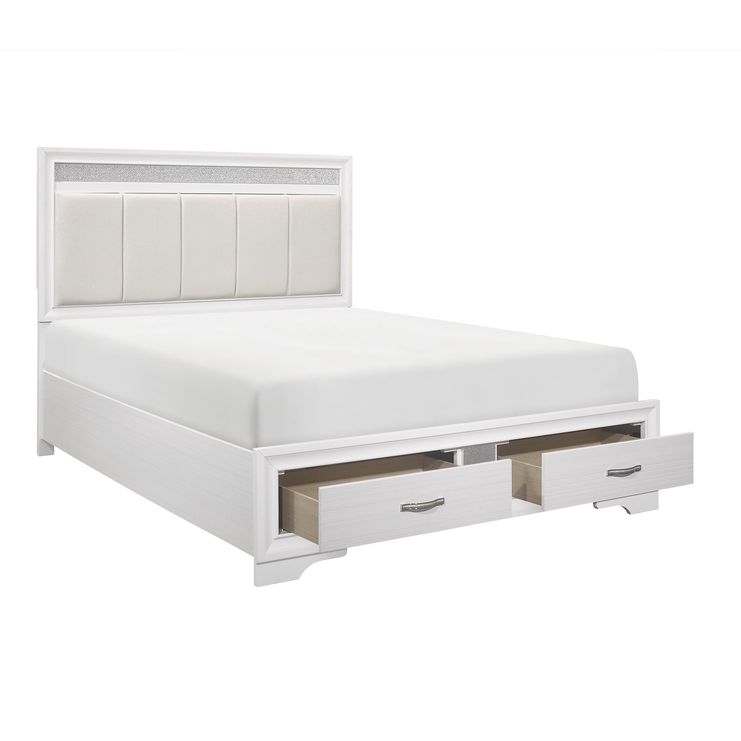 1505WK-1EK* - (3) Eastern King Platform Bed with Footboard Storage