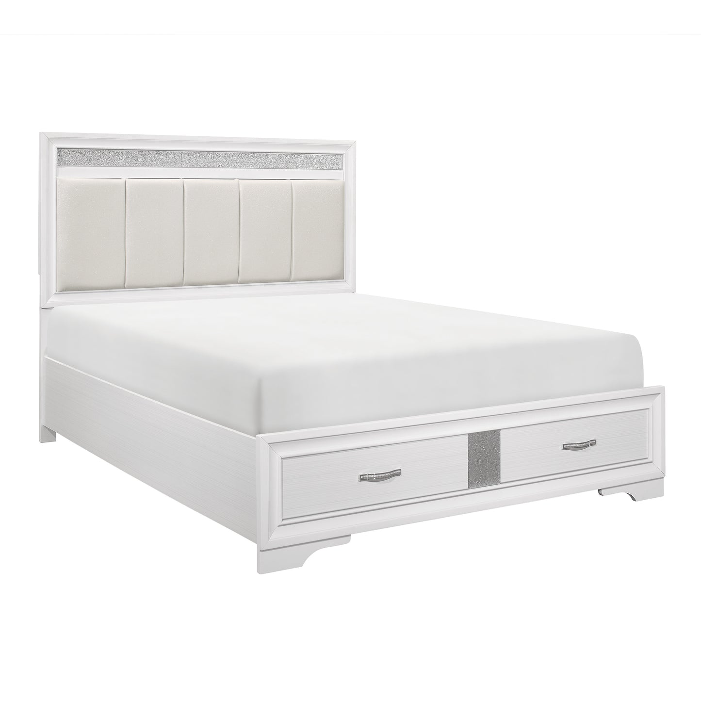 1505WK-1CK* - (3) California King Platform Bed with Footboard Storage