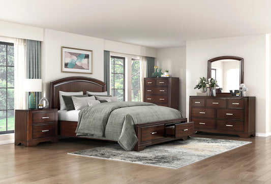 1520CHK-1EK* - (3) Eastern King Platform Bed with Footboard Storage