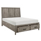 1526-1* - (3) Queen Platform Bed with Footboard Storage