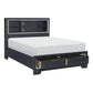 1553-1* - (3) Queen Platform Bed with Footboard Storage