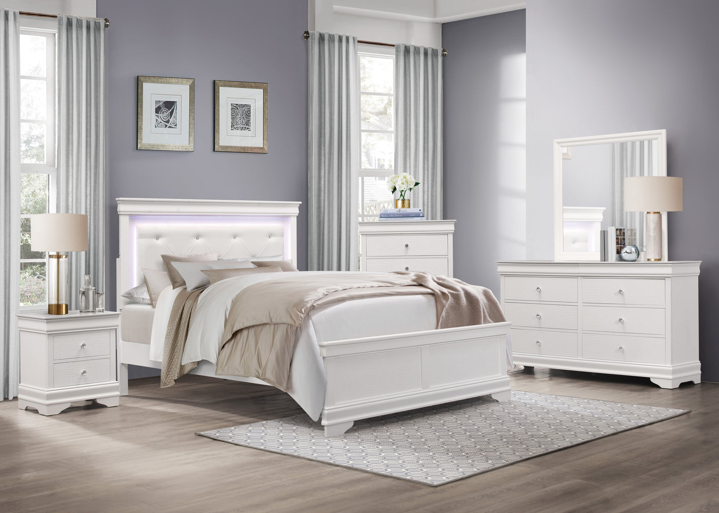 1556WF-1* - (2) Full Bed with LED Lighting