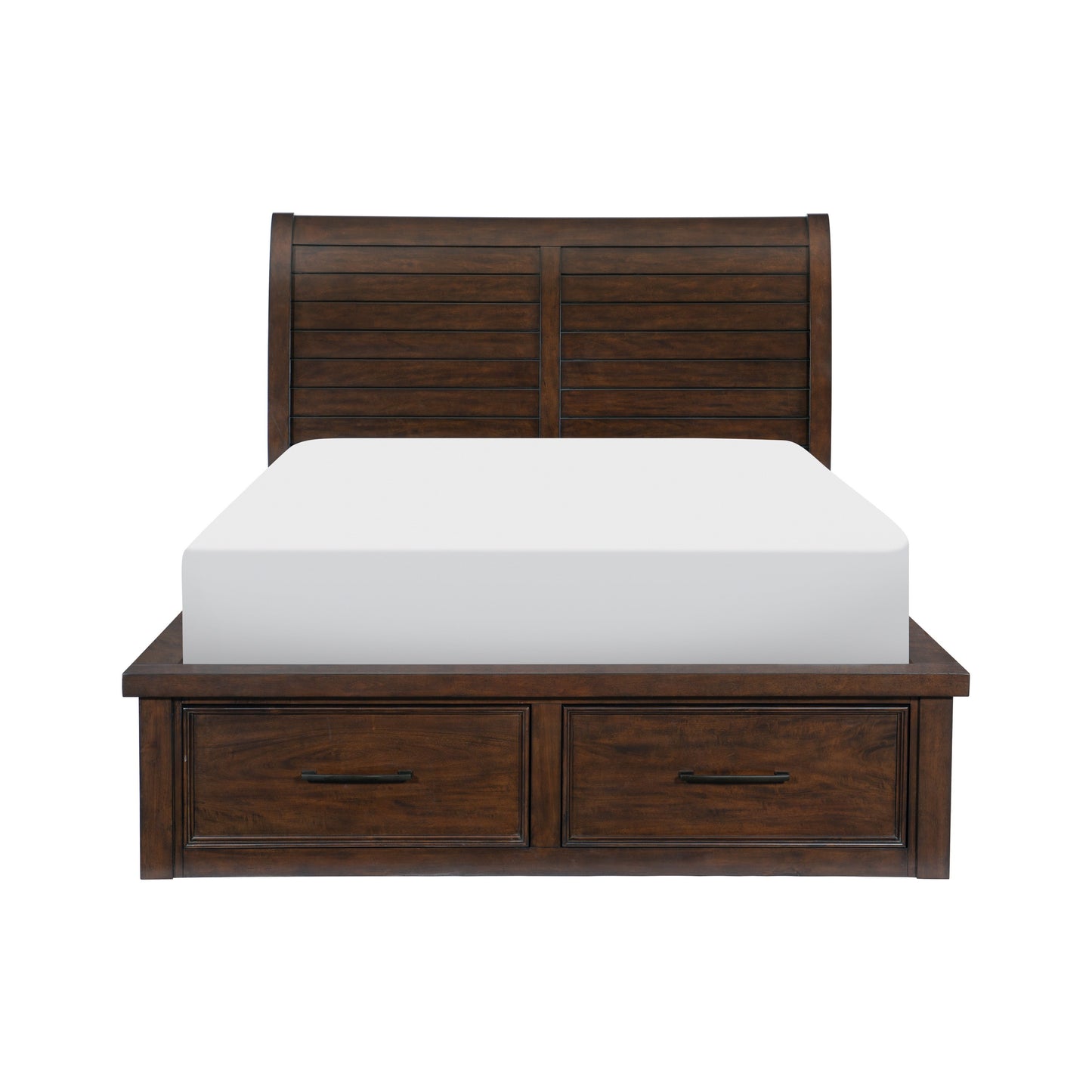 1559-1* - (4) Queen Platform Bed with Storage Footboard and Side Rails
