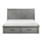 1559DGK-1CK* - (4) California King Platform Bed with Storage Footboard and Side Rails