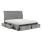 1559DGK-1CK* - (4) California King Platform Bed with Storage Footboard and Side Rails