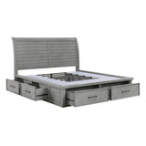 1559DGK-1CK* - (4) California King Platform Bed with Storage Footboard and Side Rails