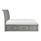 1559DG-1* - (4) Queen Platform Bed with Storage Footboard and Side Rails