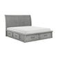 1559DGK-1CK* - (4) California King Platform Bed with Storage Footboard and Side Rails