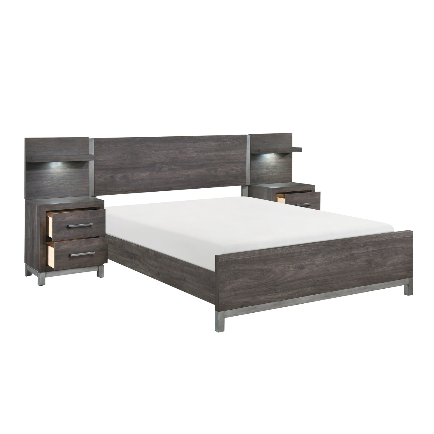 1577DG-1*WB - 5pc Set Queen Wall Bed (QB+2NS+2NS-P)