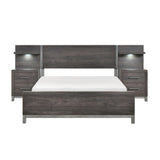 1577DGK-1CK*WB - 5pc Set California King Wall Bed (CK+2NS+2NS-P)