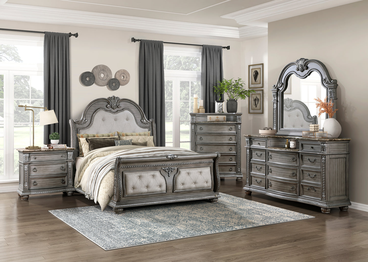 1583K-1CK* - (4) California King Bed