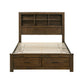1592F-1* - (3) Full Platform Bed with Footboard Storage