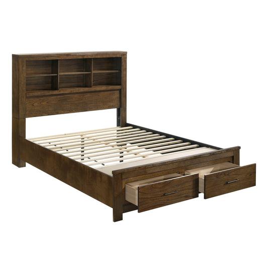 1592-1* - (3) Queen Platform Bed with Footboard Storage
