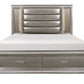 1616K-1CK* - (3)California King Platform Bed with Footboard Storage, LED Lighting