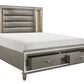 1616K-1CK* - (3)California King Platform Bed with Footboard Storage, LED Lighting