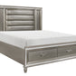 1616K-1CK* - (3)California King Platform Bed with Footboard Storage, LED Lighting
