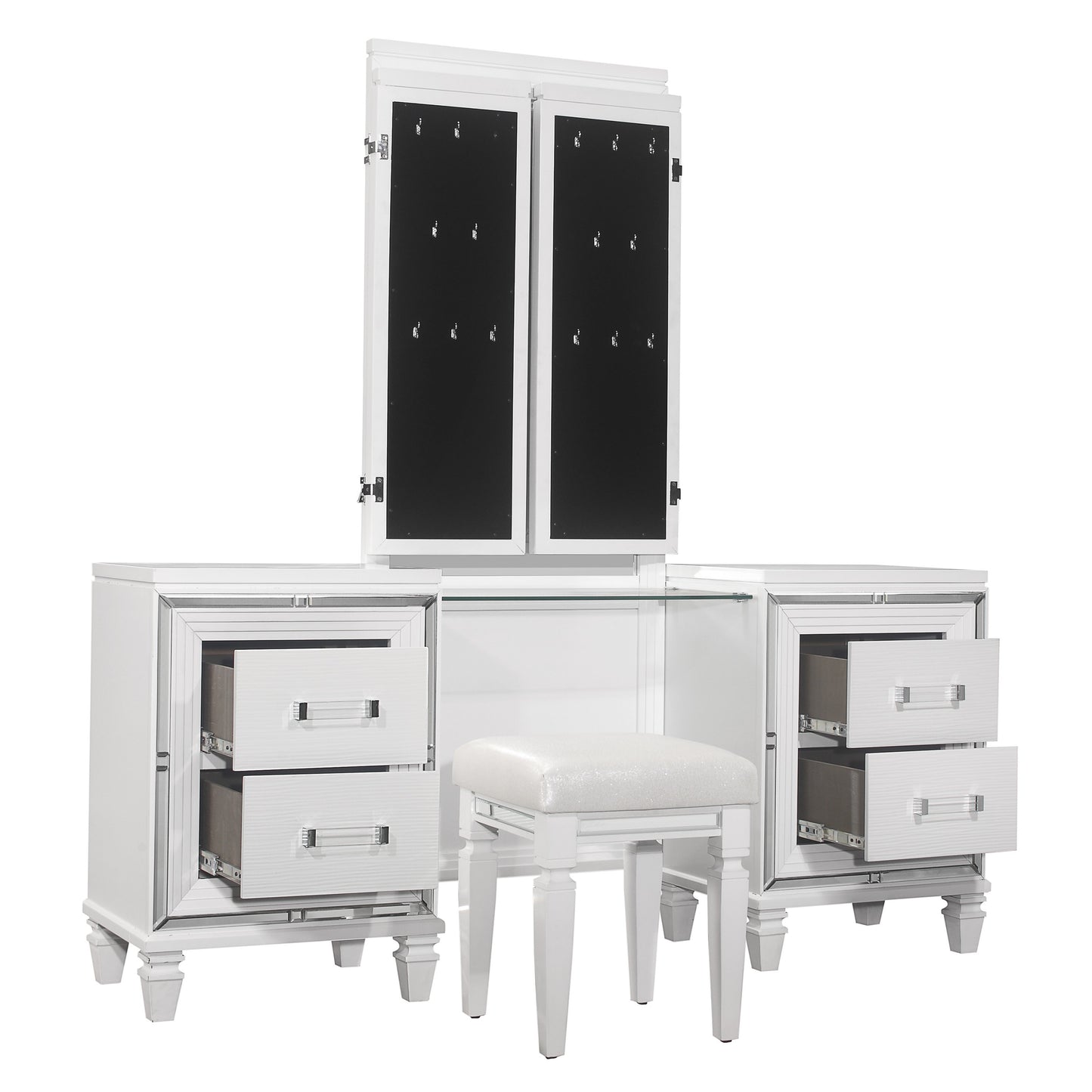 1616W-15* - (3) Vanity Dresser with Mirror