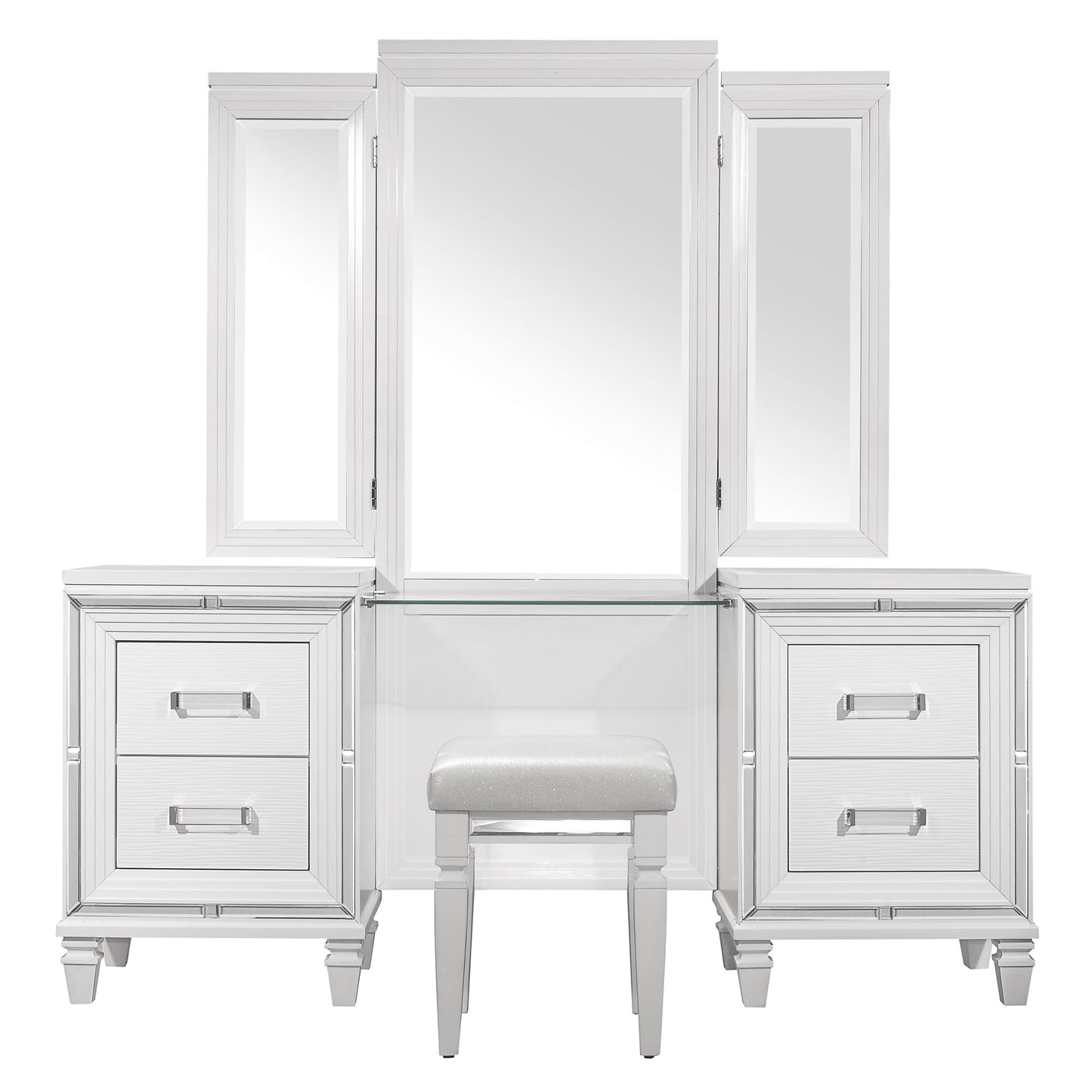 1616W-15* - (3) Vanity Dresser with Mirror