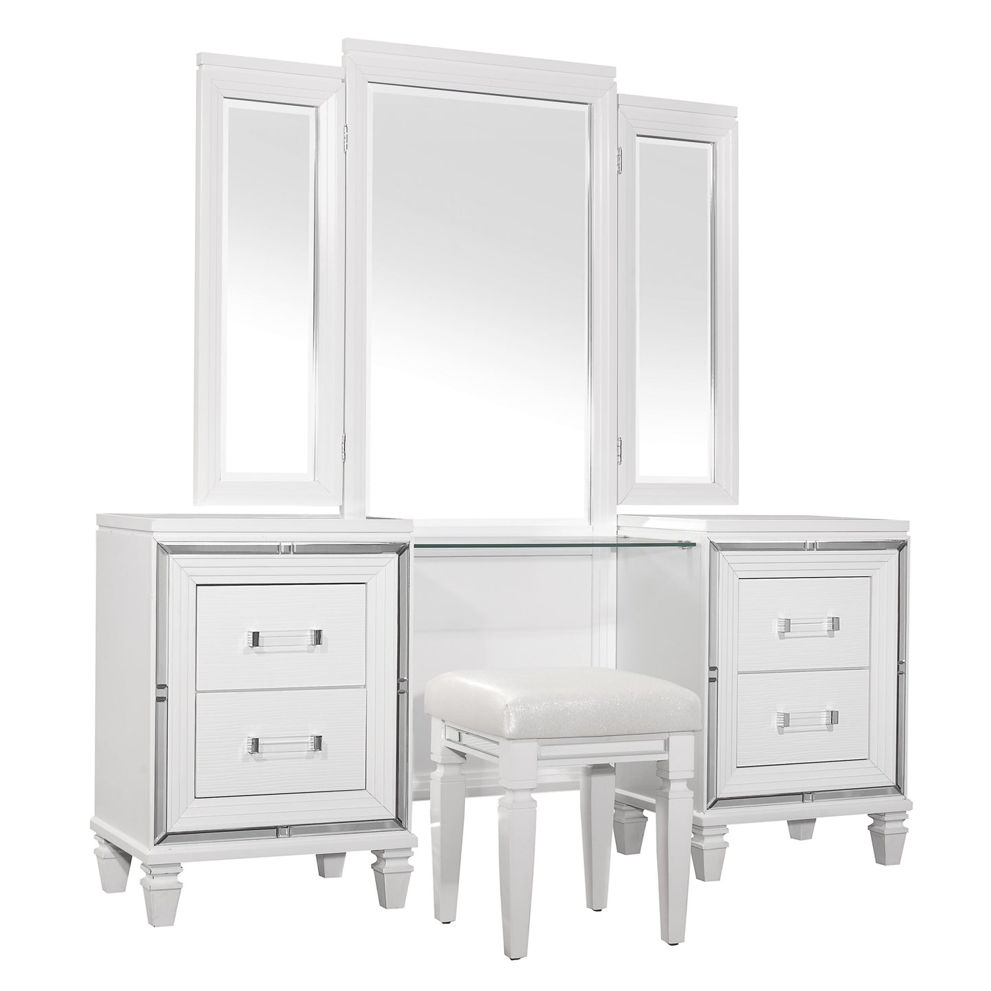 1616W-15* - (3) Vanity Dresser with Mirror