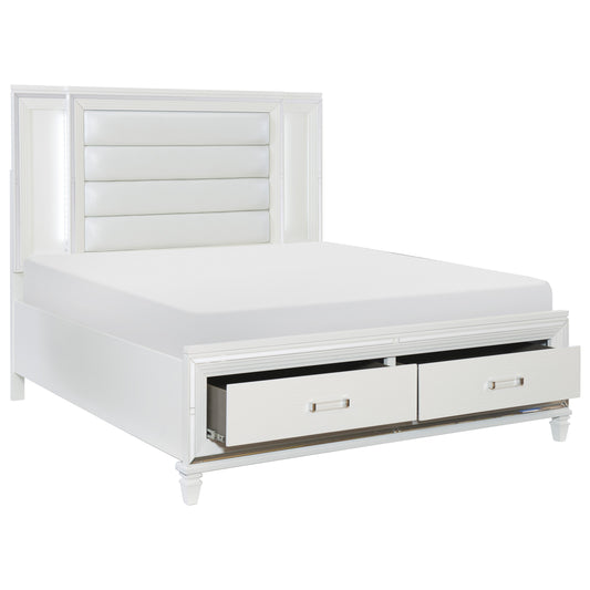 1616WK-1CK* - (3) California King Platform Bed with LED Lighting and Footboard Storage