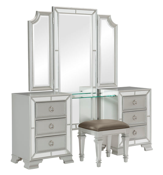 1646-15* - (3)Vanity Dresser with Mirror
