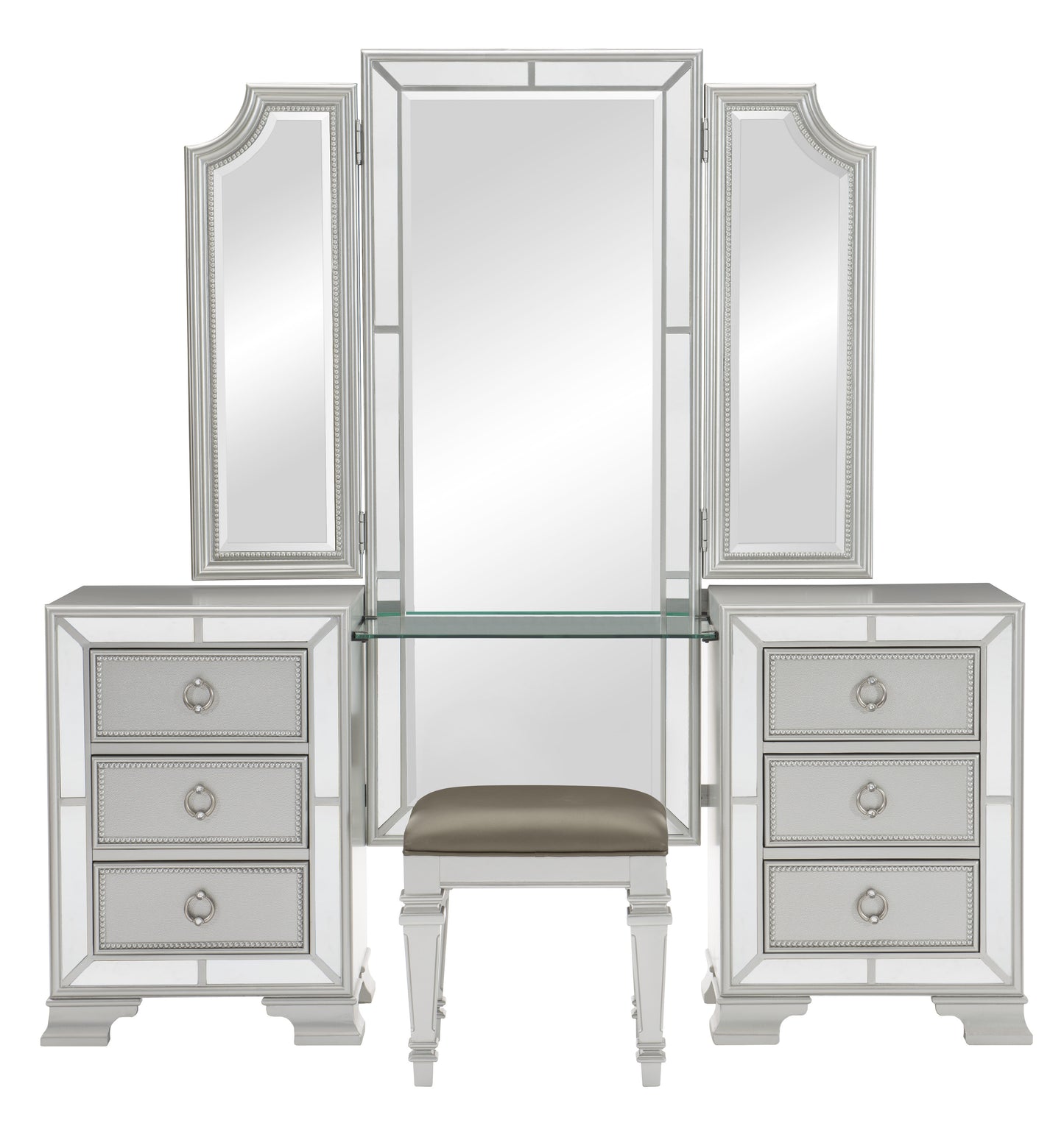 1646-15* - (3)Vanity Dresser with Mirror