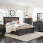 1647K-1EK* - (3)Eastern King Platform Bed with Footboard Storage