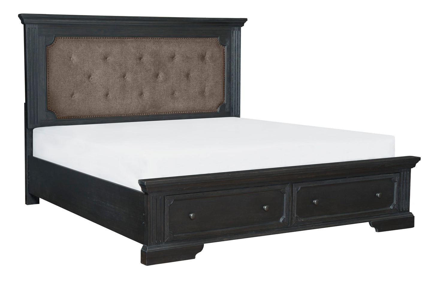 1647K-1EK* - (3)Eastern King Platform Bed with Footboard Storage