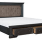 1647-1* - (3)Queen Platform Bed with Footboard Storage