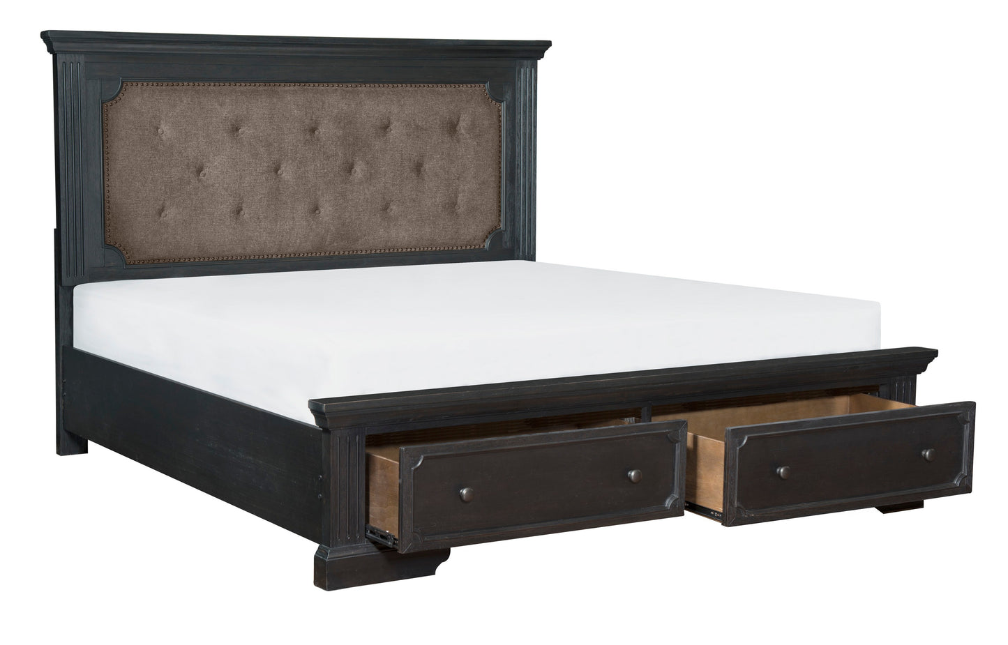 1647-1* - (3)Queen Platform Bed with Footboard Storage