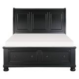 1714KBK-1EK* - (3)Eastern King Sleigh Platform Bed with Footboard Storage