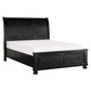 1714KBK-1EK* - (3)Eastern King Sleigh Platform Bed with Footboard Storage