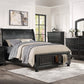 1714BK-1* - (3)Queen Sleigh Platform Bed with Footboard Storage
