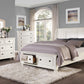1714W-1* - (3)Queen Sleigh Platform Bed with Footboard Storage