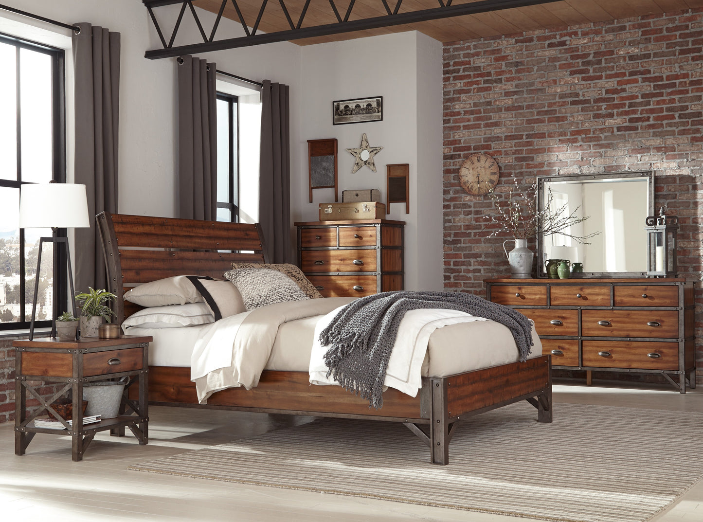 1715K-1CK* - (3)California King Platform Bed